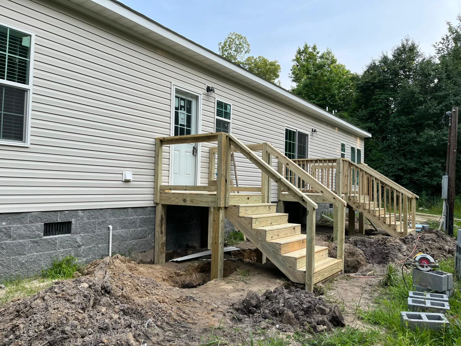 Pressure-Treated Entry Decks with Straight-Out Staircases - Image 5