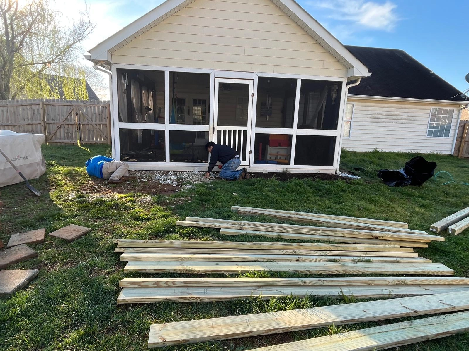 Custom 8'x18' Backyard Deck Installation