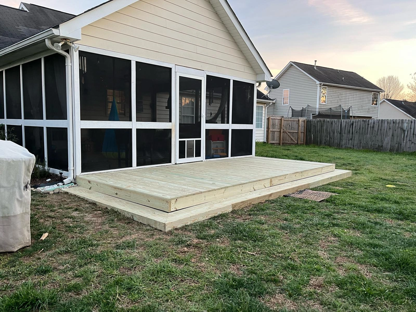 Custom 8'x18' Backyard Deck Installation - Image 7