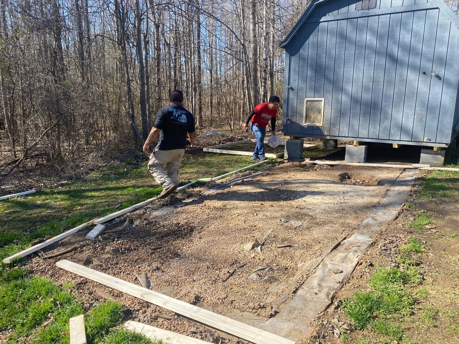 Gravel Driveway Prep & Multi-Slab Concrete Installation